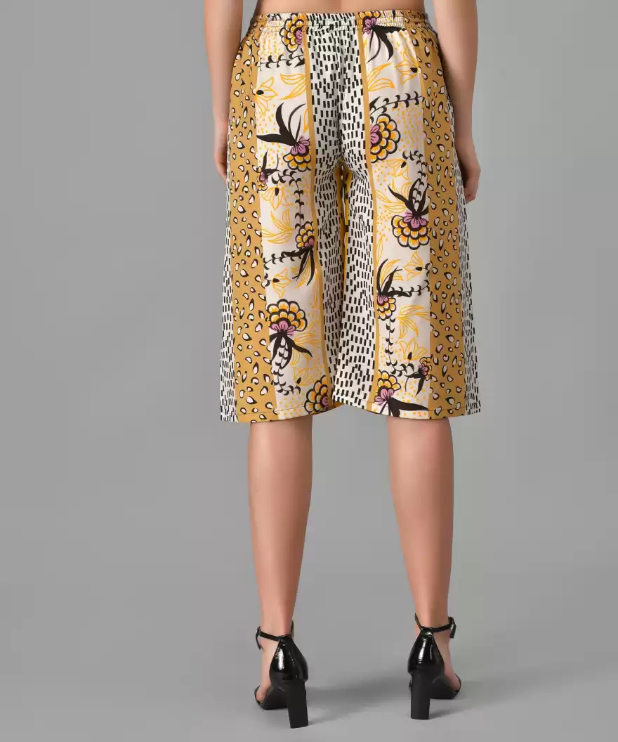 Stacked Flame Regular Fit Women Multicolor Crepe Trousers