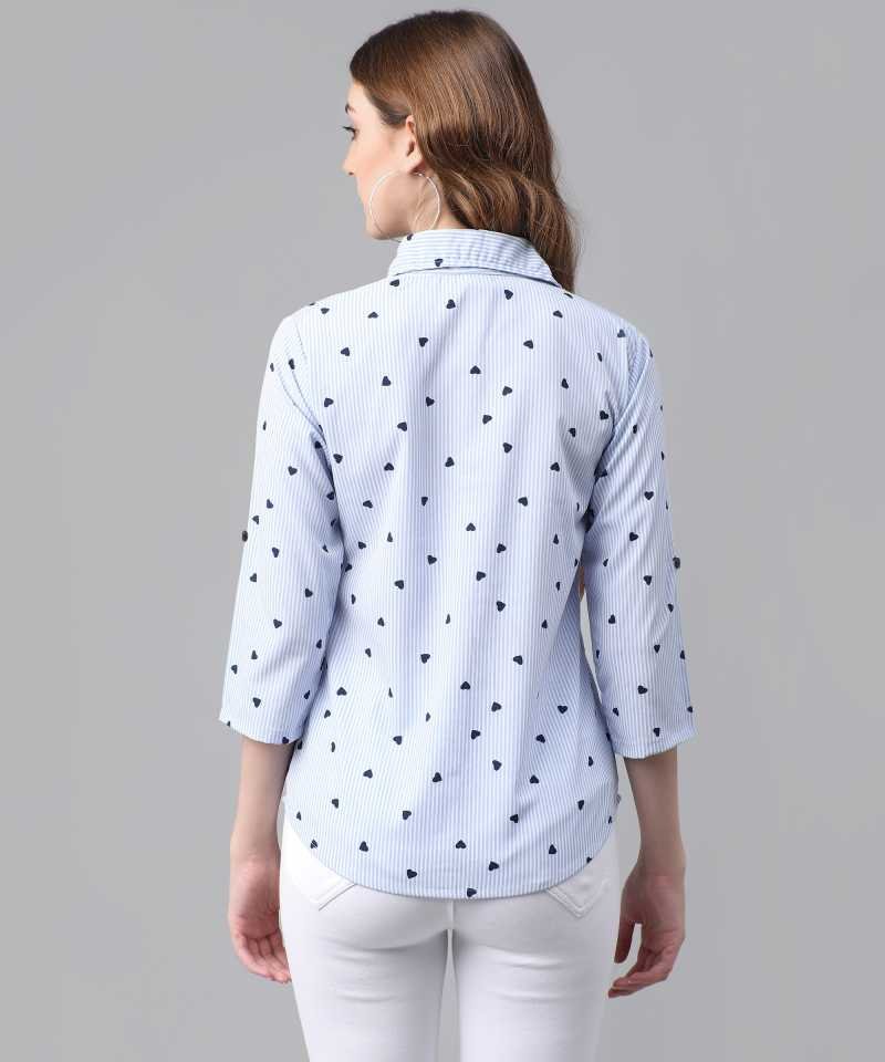 Stacked Flame Women Regular Fit Printed Casual Shirt