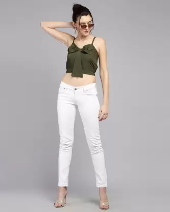 Casual Solid Women Green Top
