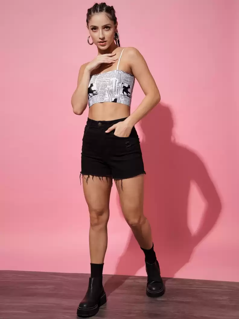 TANDUL  Casual Noodle Straps Printed Women Multicolor Top