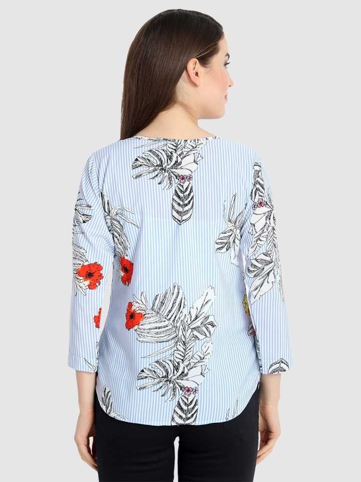 TANDUL  Casual Regular Sleeves Printed Women Multicolor Top
