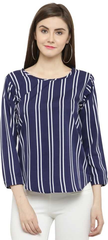 TANDUL  Casual Regular Sleeves Solid Women Multicolor Top