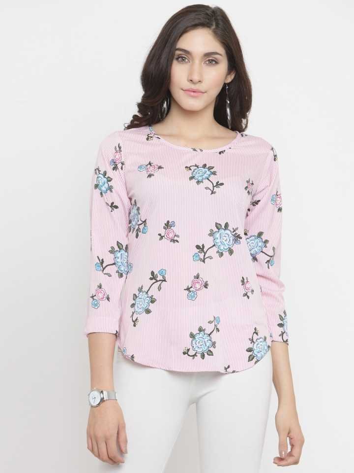 Casual Regular Sleeves Floral Print Women Multicolor Top