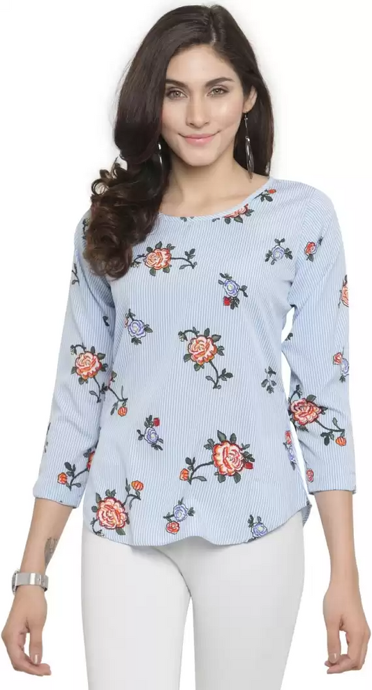 TANDUL  Casual Regular Sleeves Printed Women Multicolor Top