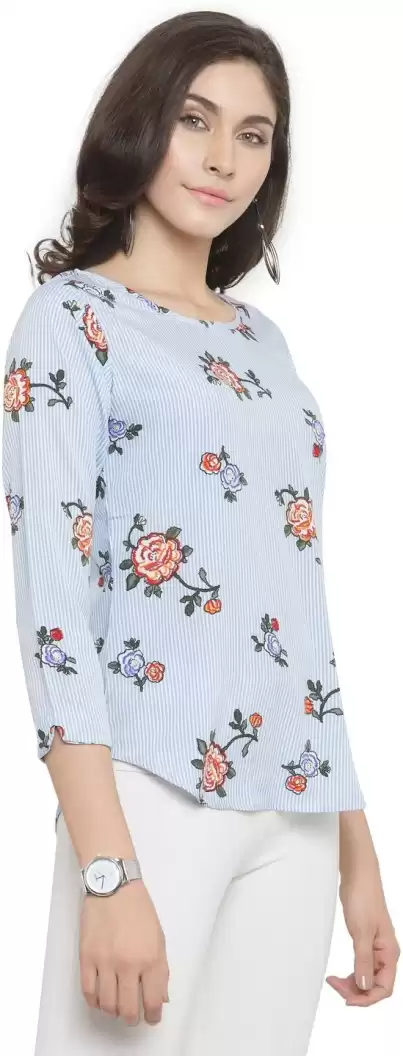TANDUL  Casual Regular Sleeves Printed Women Multicolor Top