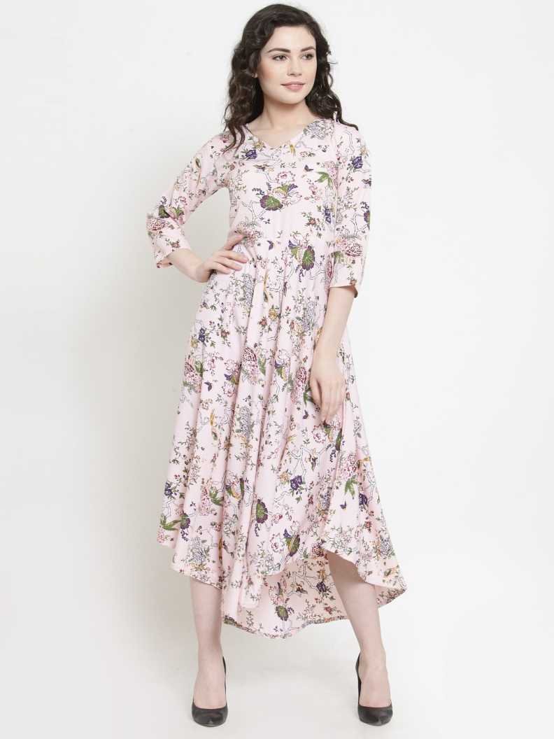 Women A-line Multicolor Dress
