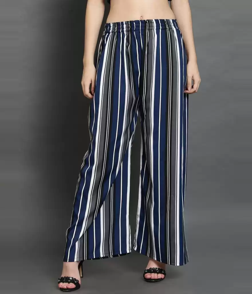 TANDUL  Regular Fit Women Multicolor Crepe Trousers