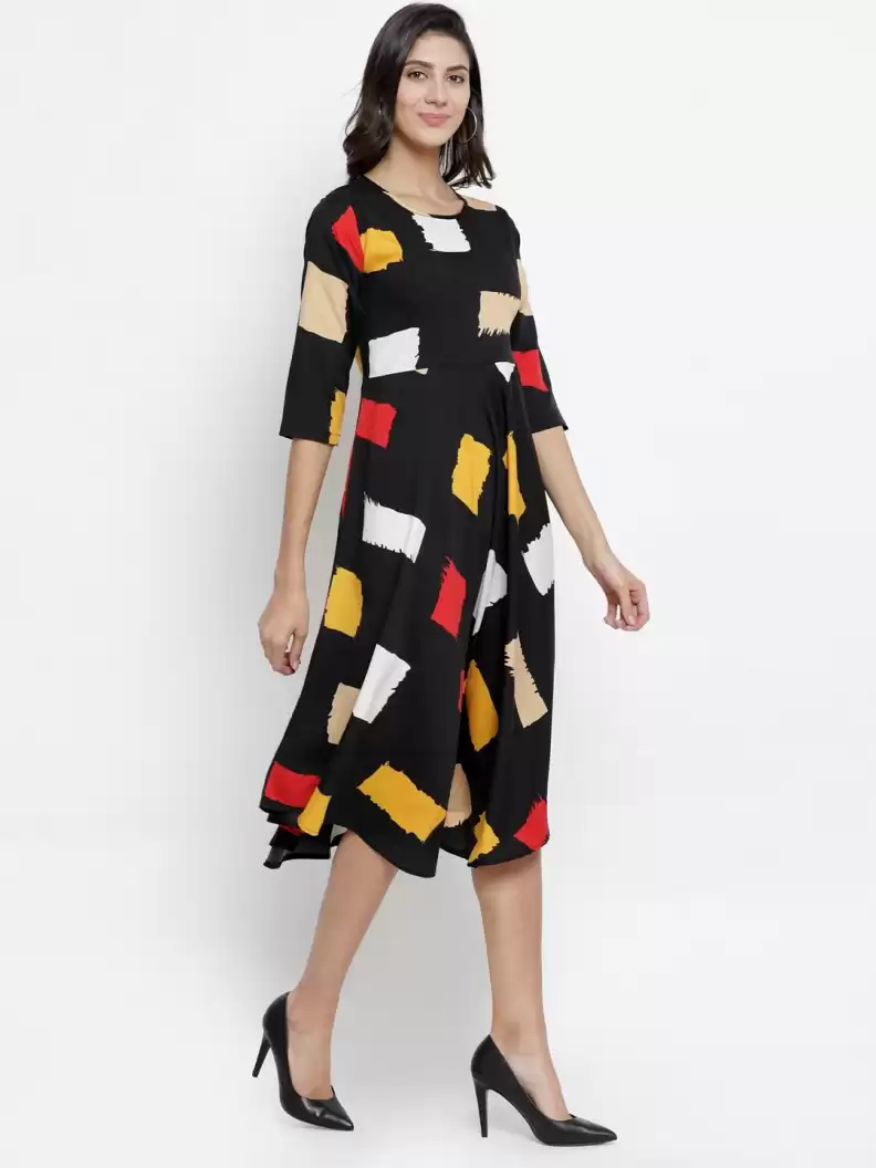 TANDUL  Women Fit and Flare Multicolor Dress