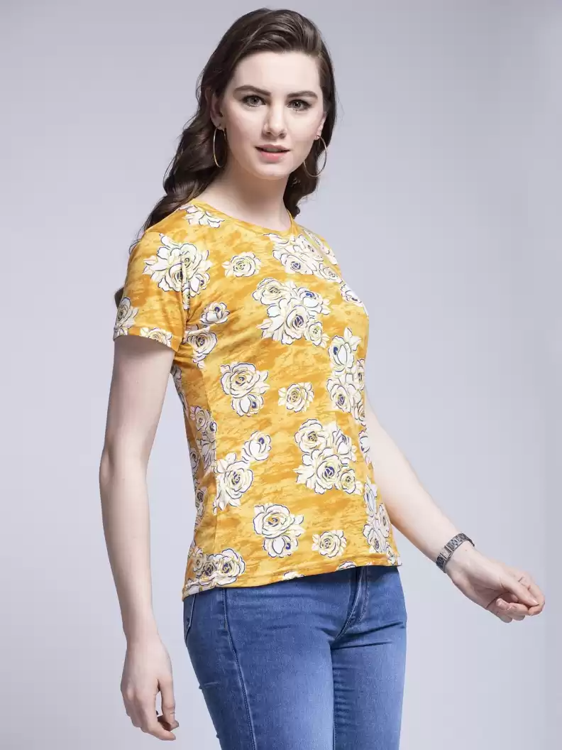 TANDUL  Casual Regular Sleeves Printed Women Multicolor Top
