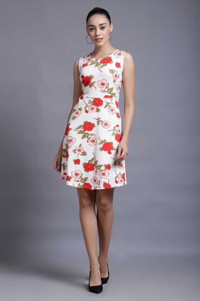 TANDUL INSTA  Women A-line White Dress