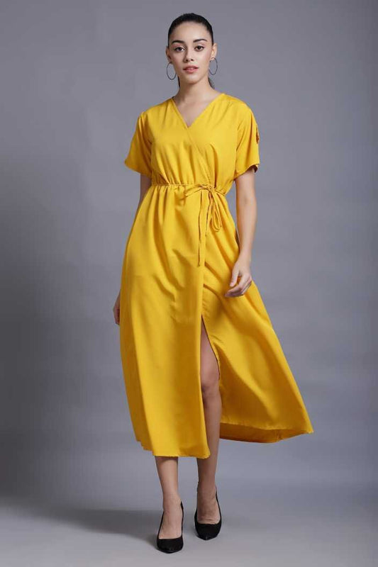 Women Maxi Yellow Dress