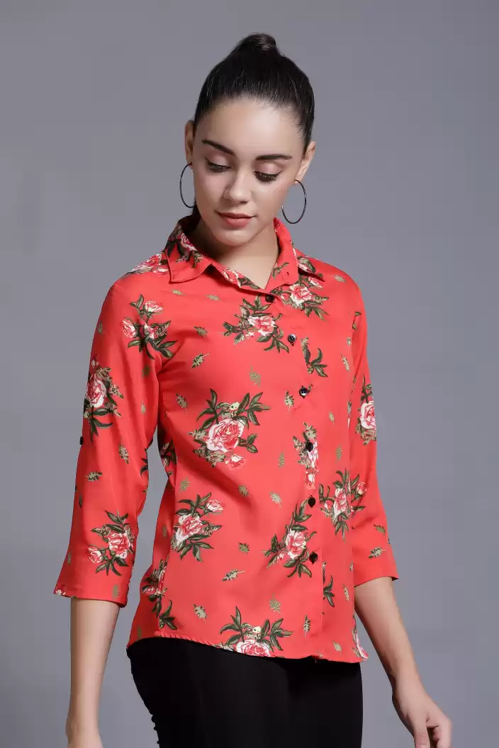 TANDUL  Women Regular Fit Printed Formal Shirt