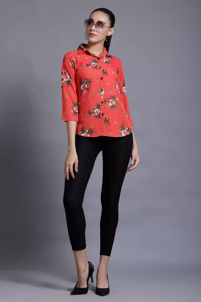 TANDUL  Women Regular Fit Printed Formal Shirt