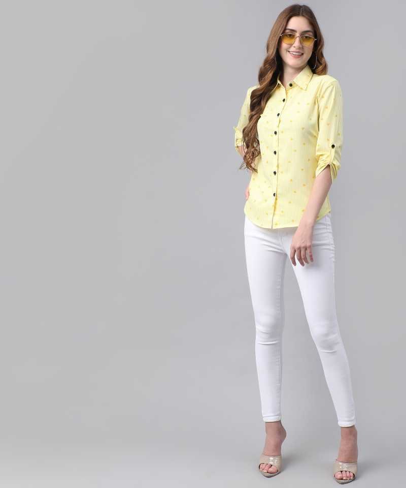 Stacked Flame Women Regular Fit Printed Casual Shirt