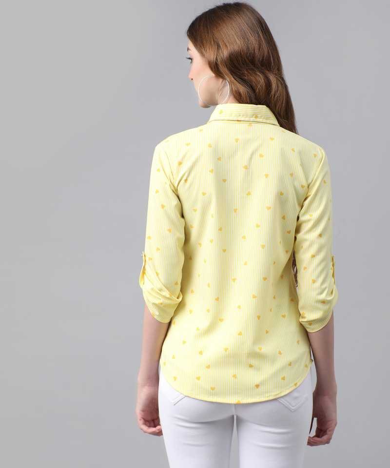 Stacked Flame Women Regular Fit Printed Casual Shirt