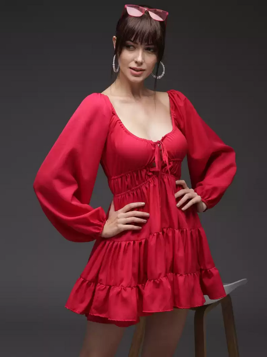 TANDUL  Women Fit and Flare Pink Dress