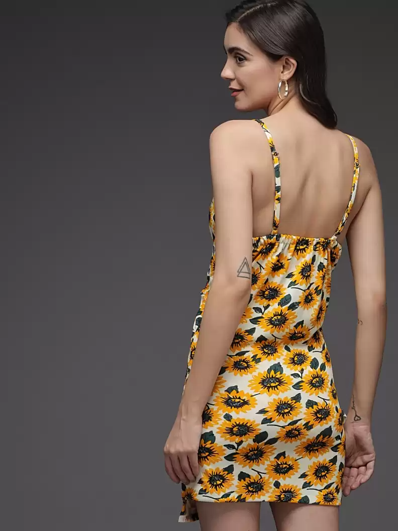 Stacked Flame Women Bodycon Multicolor Dress