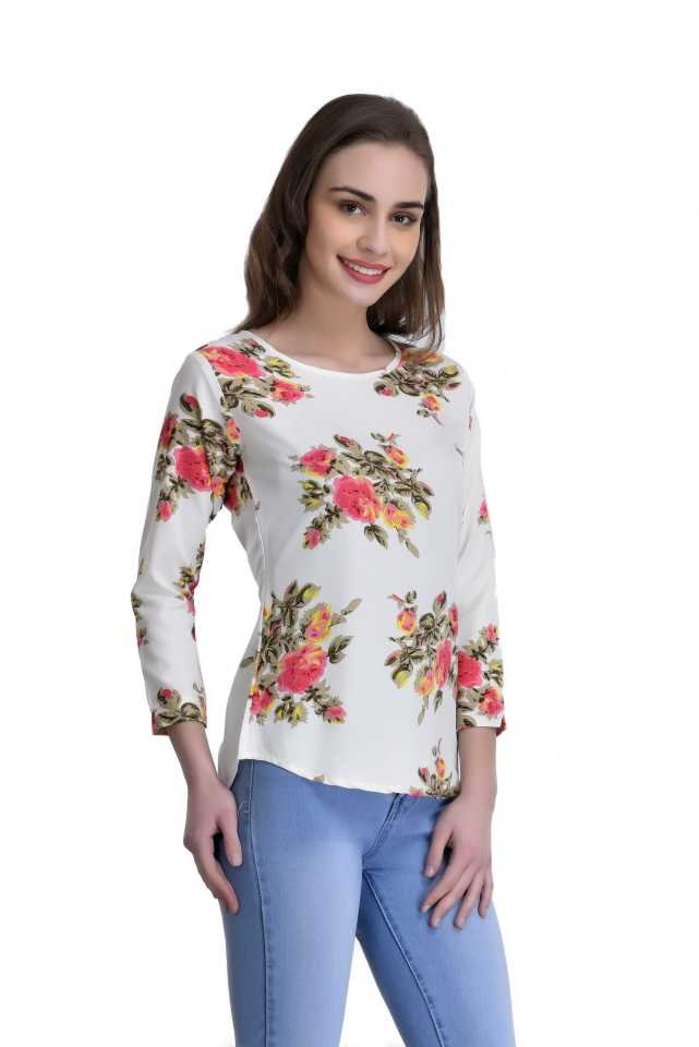 TANDUL  Casual Regular Sleeves Printed Women Multicolor Top