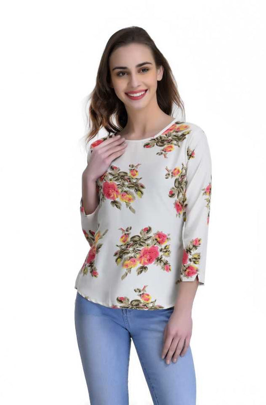 TANDUL  Casual Regular Sleeves Printed Women Multicolor Top