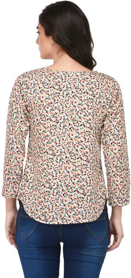 TANDUL  Casual Regular Sleeves Printed Women Multicolor Top