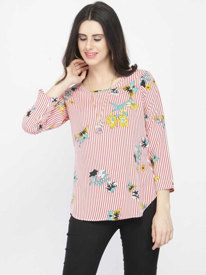 TANDUL  Casual Regular Sleeves Printed Women Multicolor Top