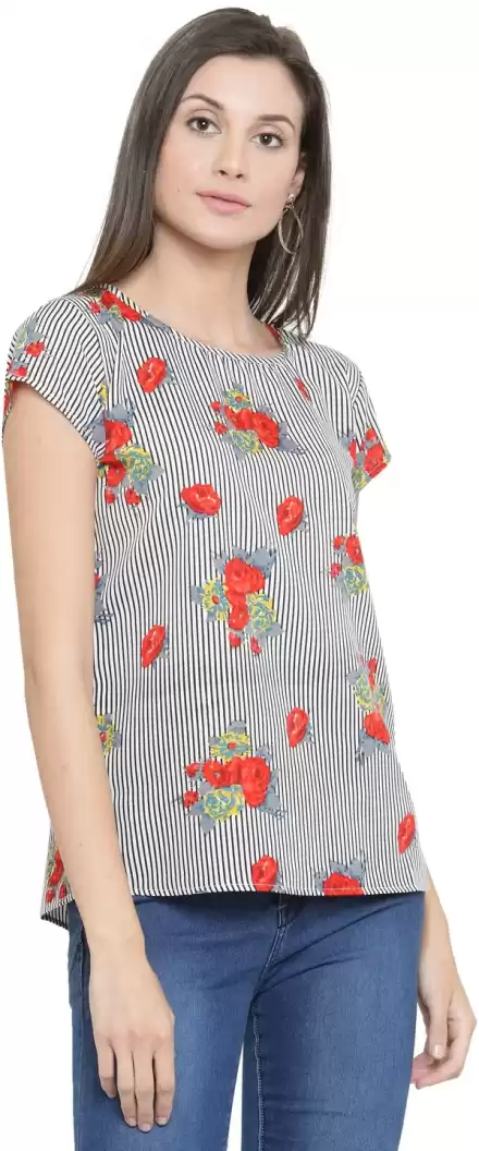 TANDUL  Casual Regular Sleeves Printed Women Multicolor Top