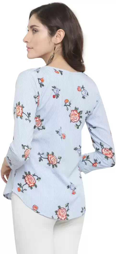 TANDUL  Casual Regular Sleeves Printed Women Multicolor Top