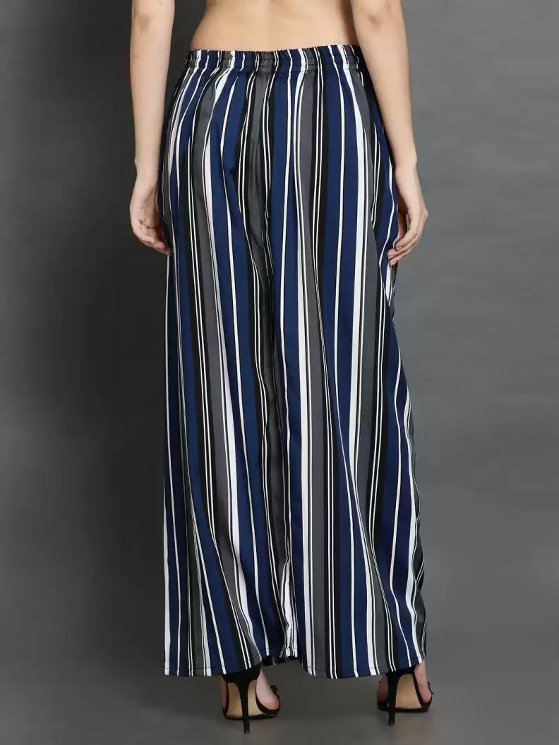 TANDUL  Regular Fit Women Multicolor Crepe Trousers