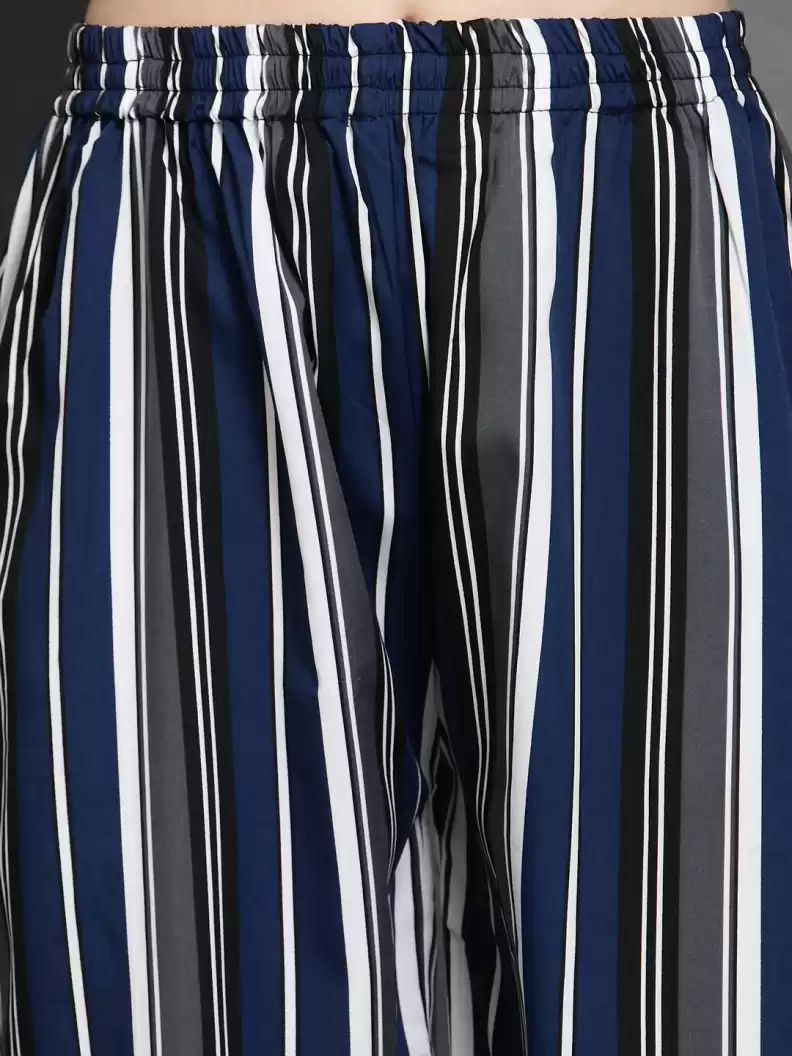 TANDUL  Regular Fit Women Multicolor Crepe Trousers